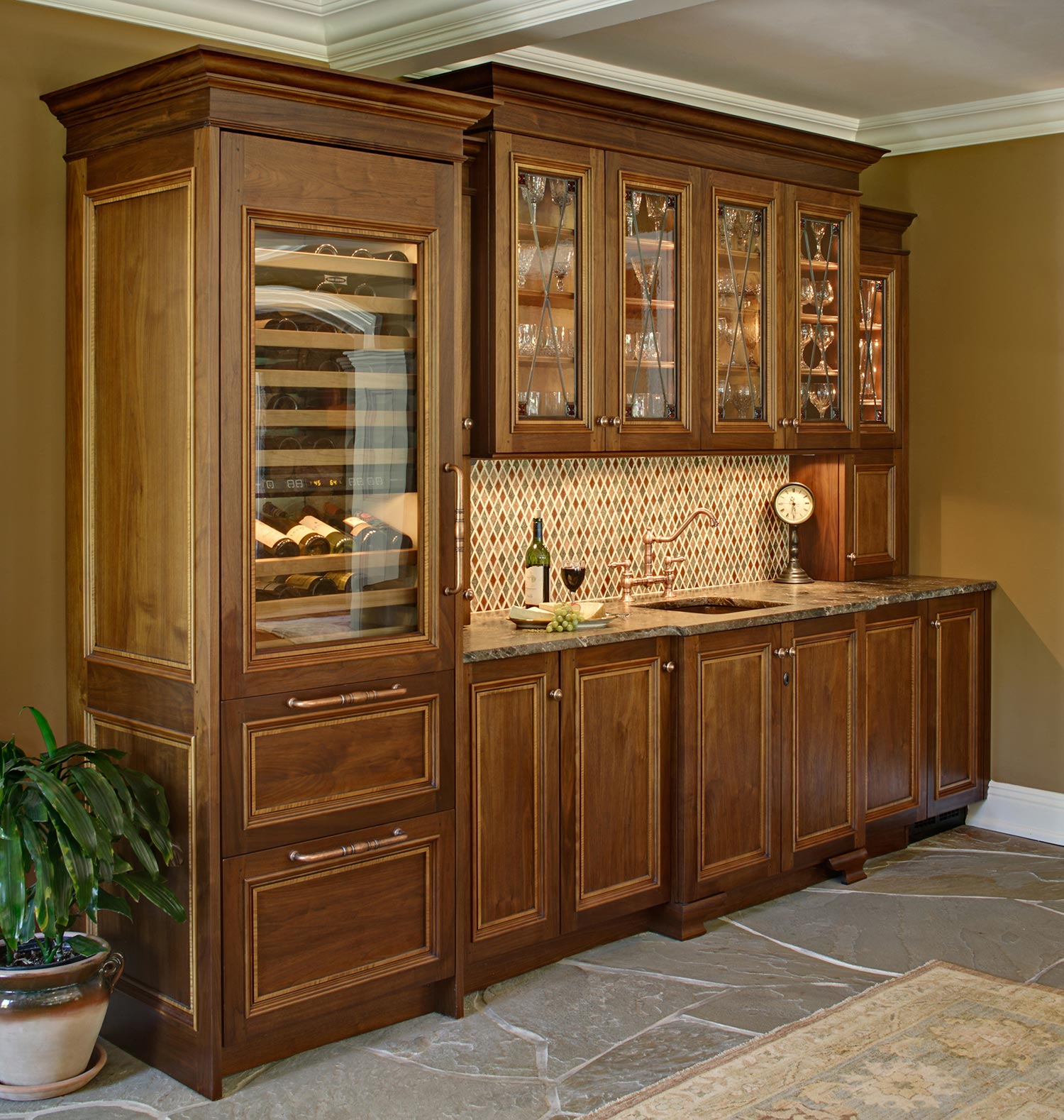 DRAPER♦DBS - Gallery - traditional-wet-bar-wine-refrigerator